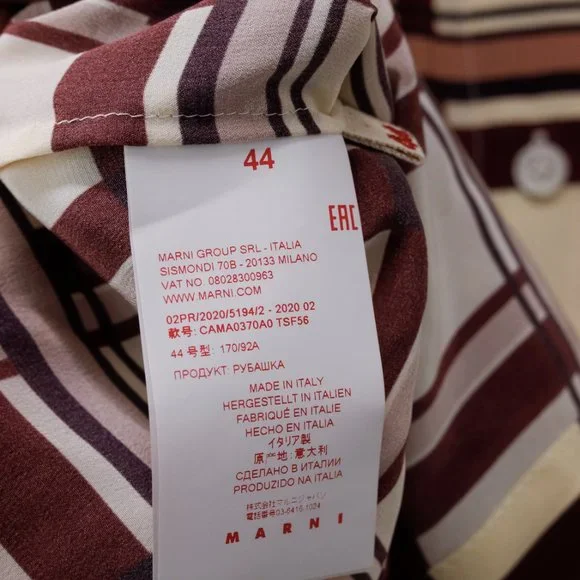 Marni Cream Plaid Silk Blouse - Picture 11 of 13